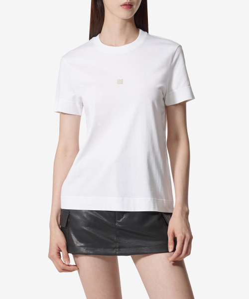 Футболка slim fit с деталью 4G - White:Gold / BW70AS3YNM119