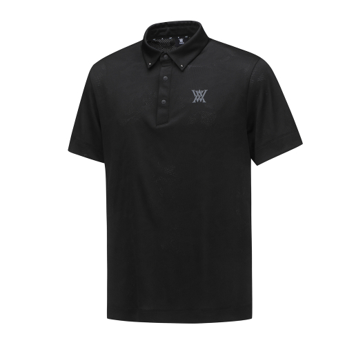 MEN JACQUARD COLLAR шорты T-SHIRT_BK