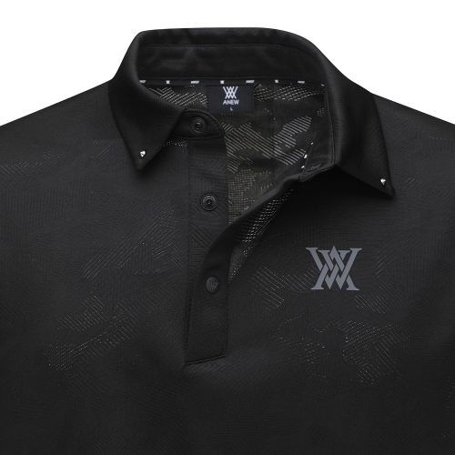 MEN JACQUARD COLLAR шорты T-SHIRT_BK