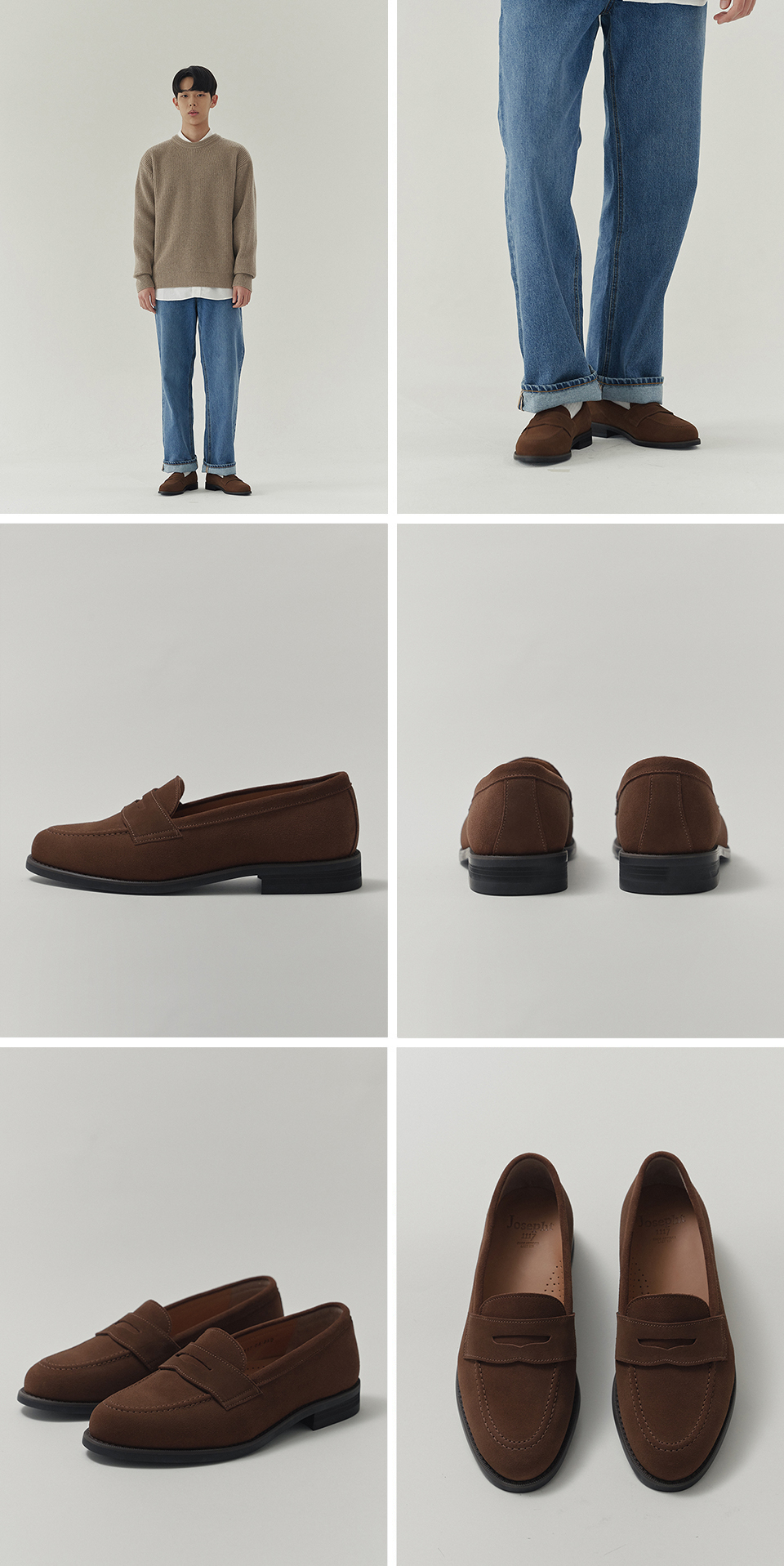ローファー・オックスフォード JOSEPHT DANIEL SNUFF VIBRAMENGLAND SUEDE JOS197 조셉트(JOSEPHT) DANIEL SNUFF [VIBRAM/ENGLAND SUEDE] - 사이즈