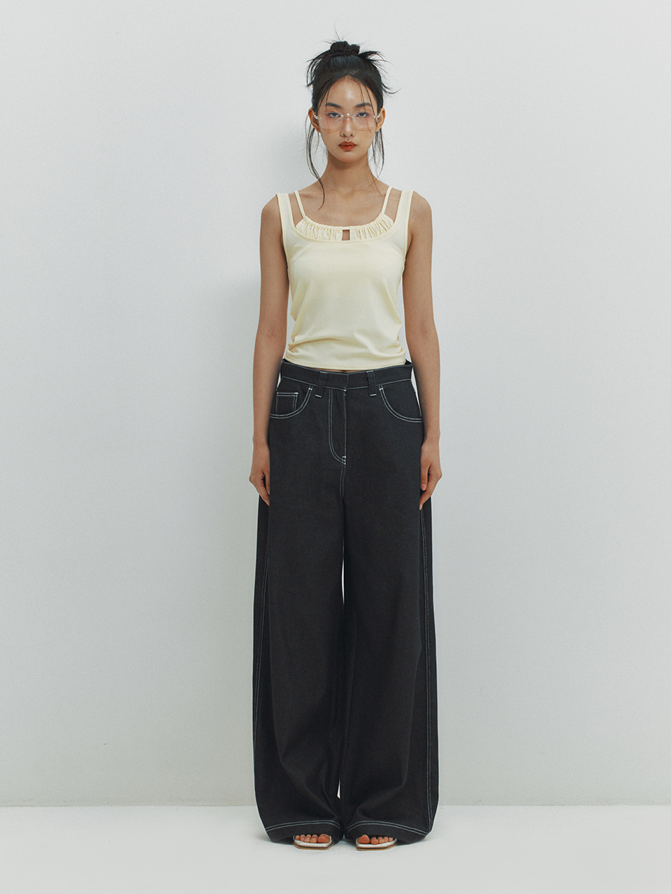★MEENDERI★LONG WIDE DENIM PANTS - INDIGO★正規品/直送料込 MUSINSA | MEENDERI LONG WIDE DENIM PANTS - INDIGO