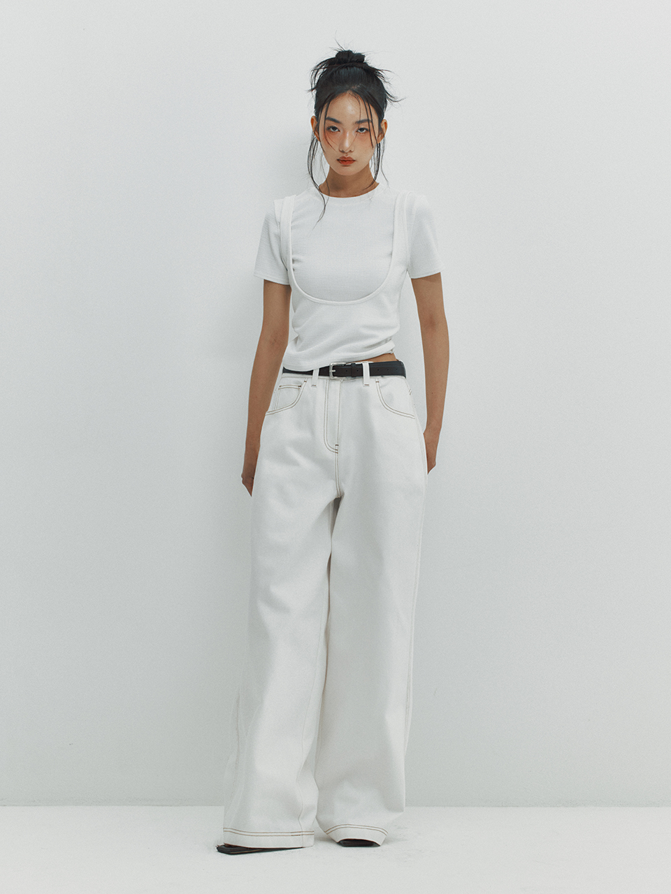 ★MEENDERI★LONG WIDE DENIM PANTS - WHITE★正規品/直送料込 MUSINSA | MEENDERI LONG WIDE DENIM PANTS - WHITE