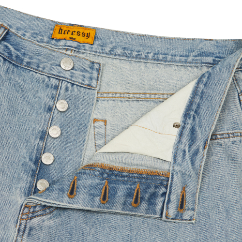 F*CK OFF WITH THAT SHIT DENIM брюки LIGHT BLUE