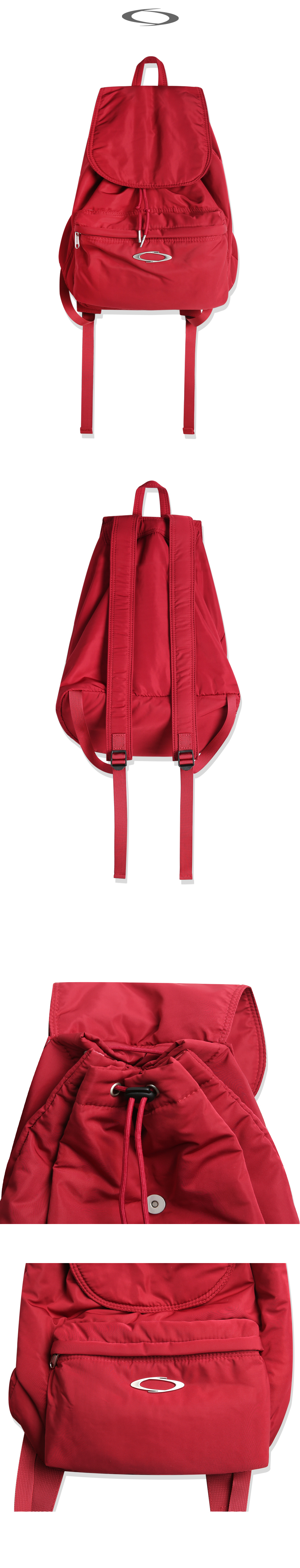 NYLON PUFFER BACKPACK - 3 COLORS RED