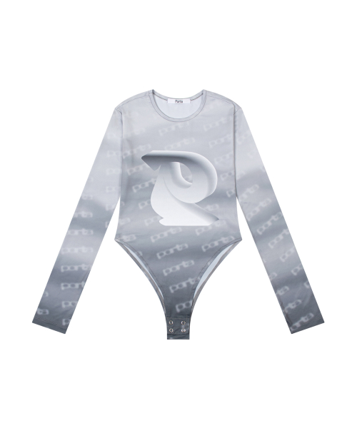 PORTA GRAPHIC BODYSUIT, серый