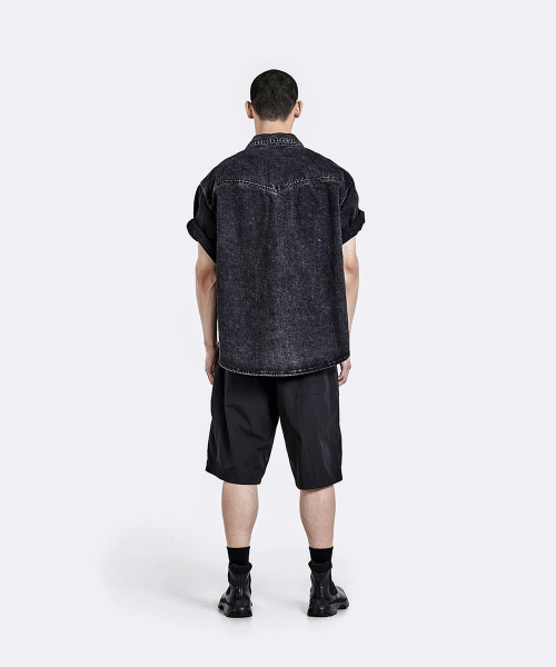 Triangle denim Half рубашка - Washed чёрный