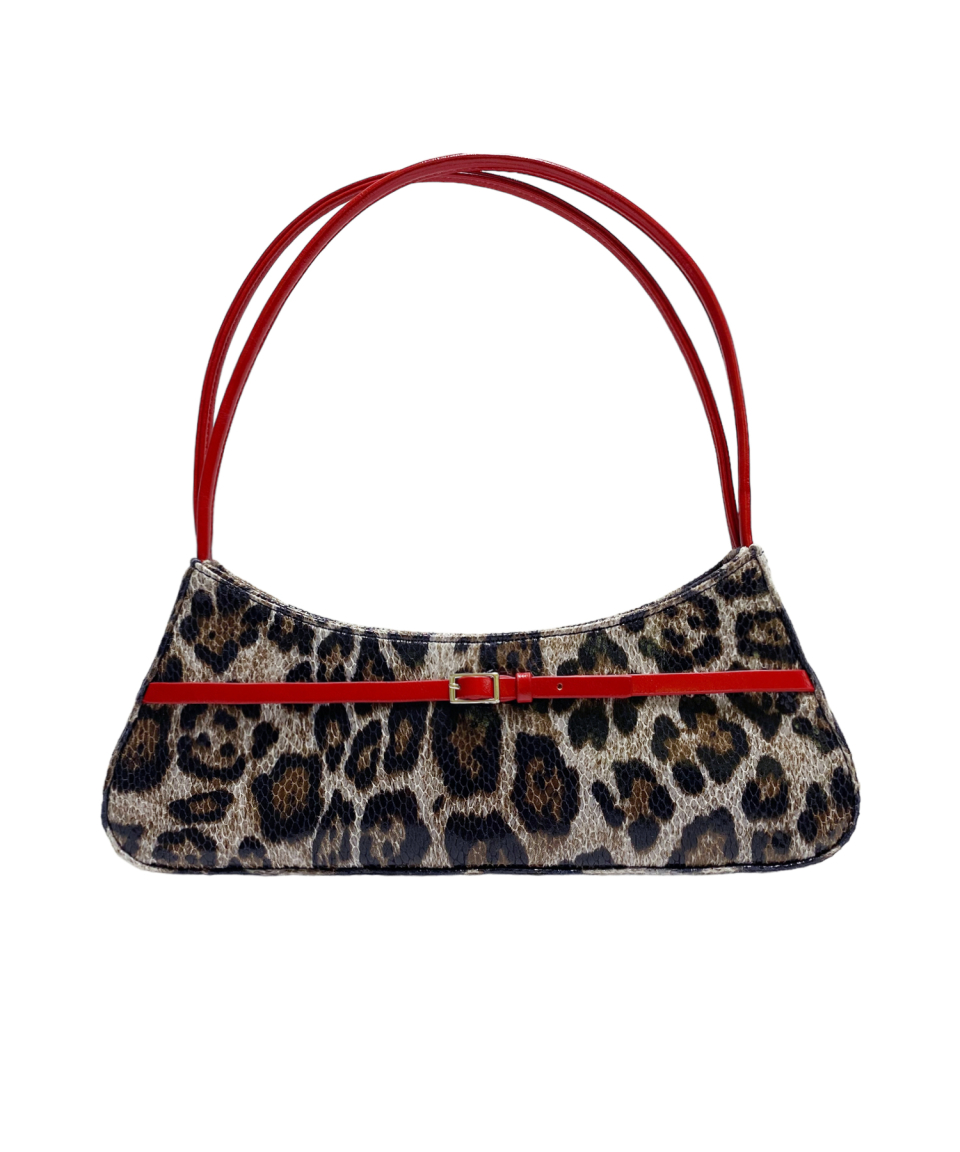 MUSINSA | TTMAB Mini Buckle Small Baguette Bag - Pretty Leopard
