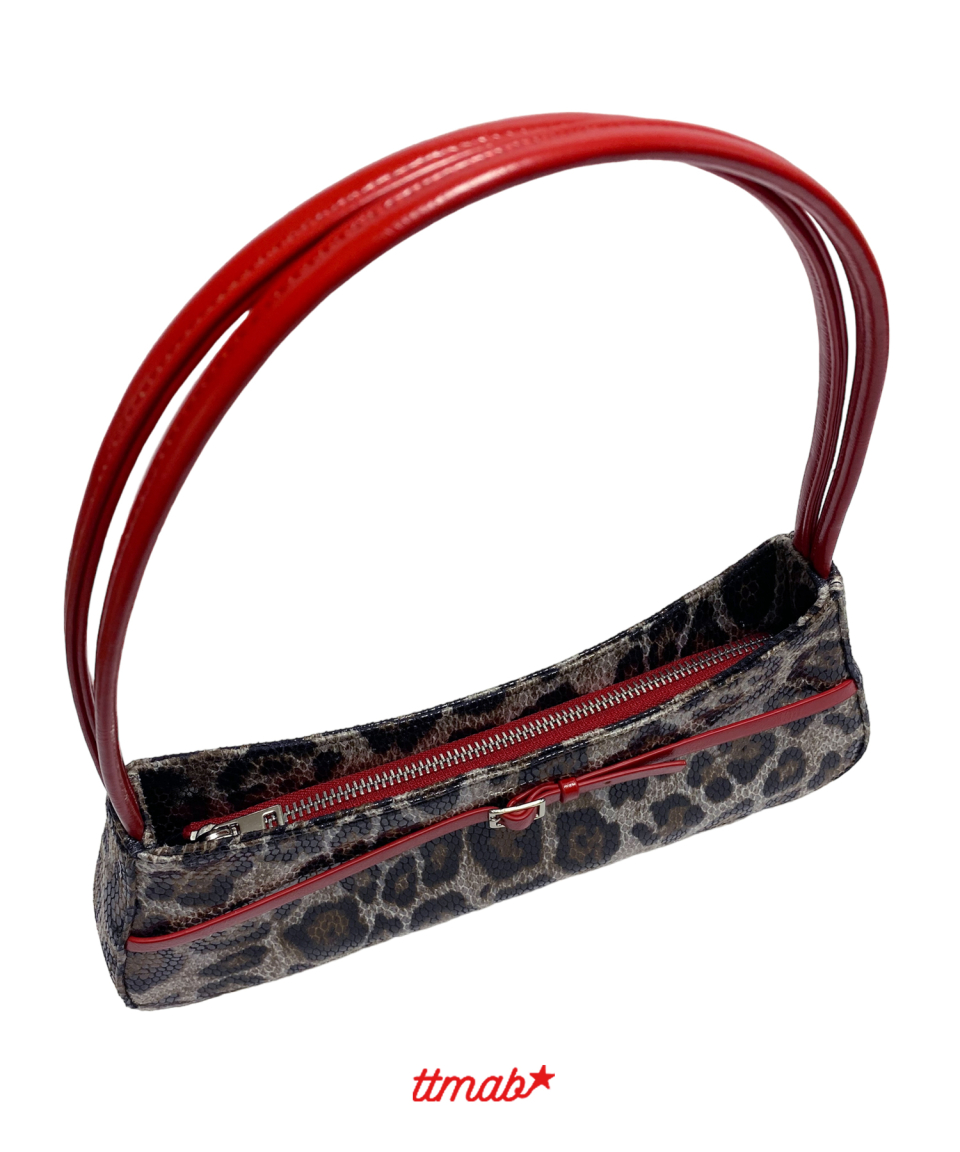 ★TTMAB★新作★Ribbon small baguette Bag_Baby Leopard BOW SMALL BAGUETTE LINE-UP ☁️