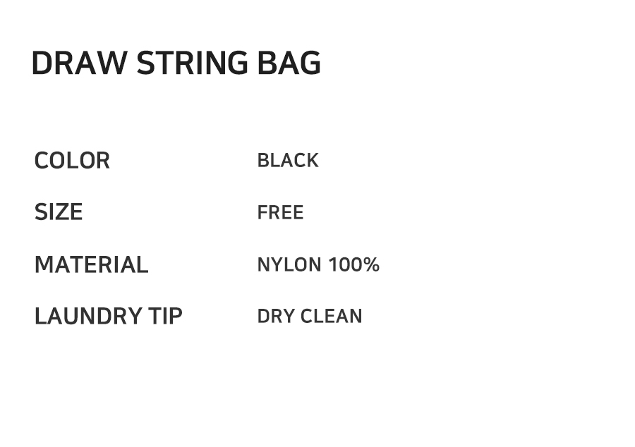 DRAWSTRING BAG BLACK