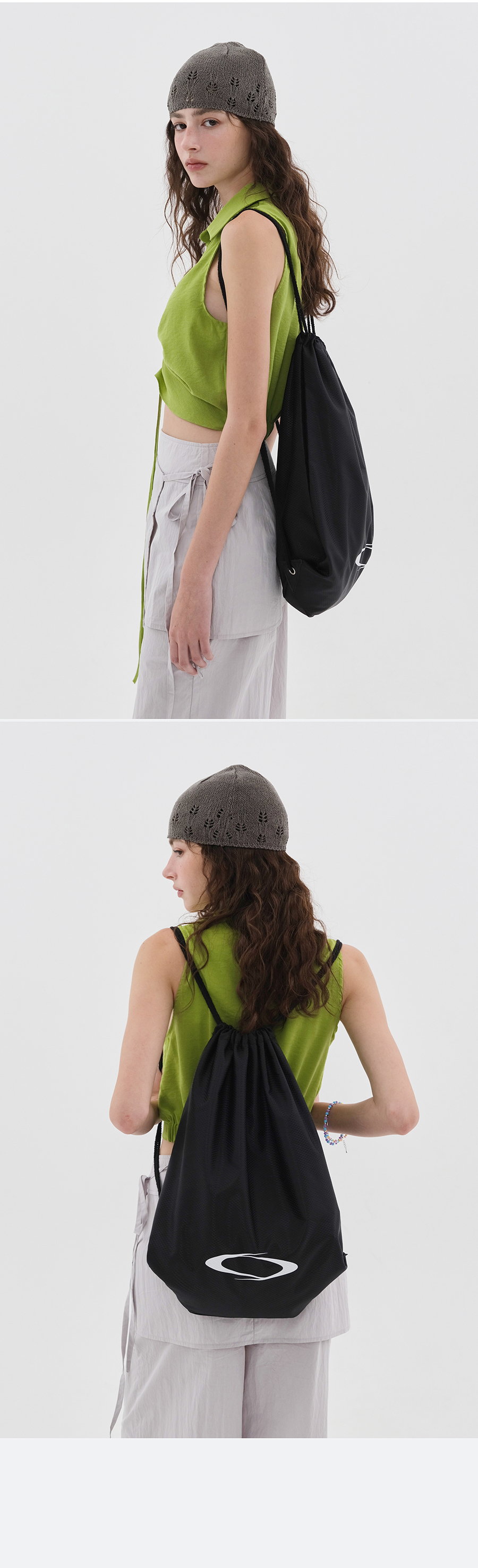 DRAWSTRING BAG BLACK