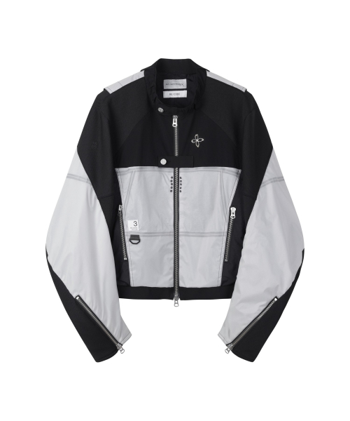 Fabric Mix Patchwork Bomber_R0UAM24103BKX
