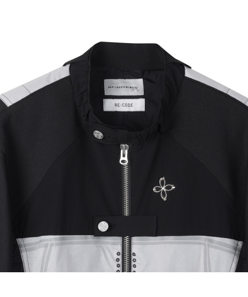 Fabric Mix Patchwork Bomber_R0UAM24103BKX
