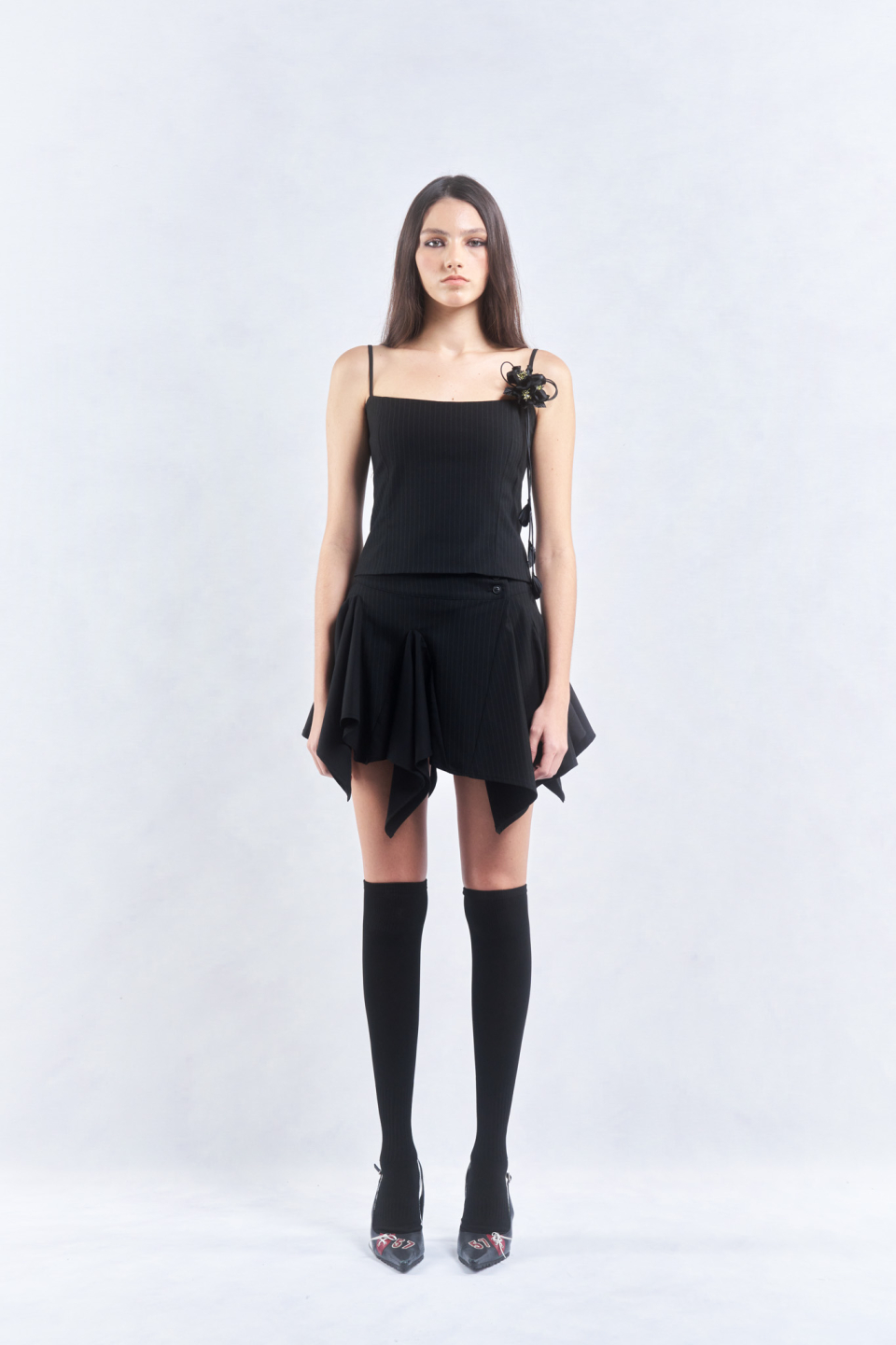 ◆2000Archives◆ BLOCK UNBALANCED MINISKIRT BLACK 2A24HSSK02 MUSINSA | 2000ARCHIVES BLOCK UNBALANCED MINISKIRT (BLACK)
