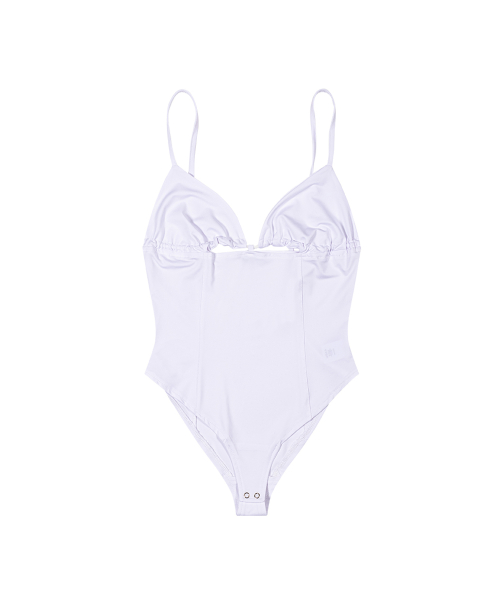 3WAY с вырезом SHIRRING BODYSUIT, белый
