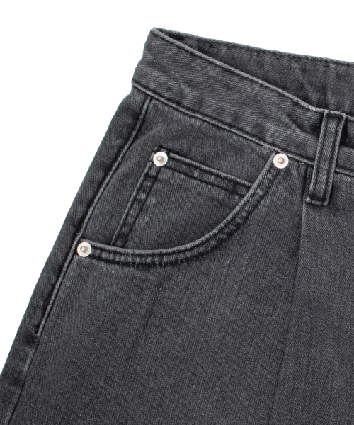 One Tuck Bermuda Denim брюки - чёрный
