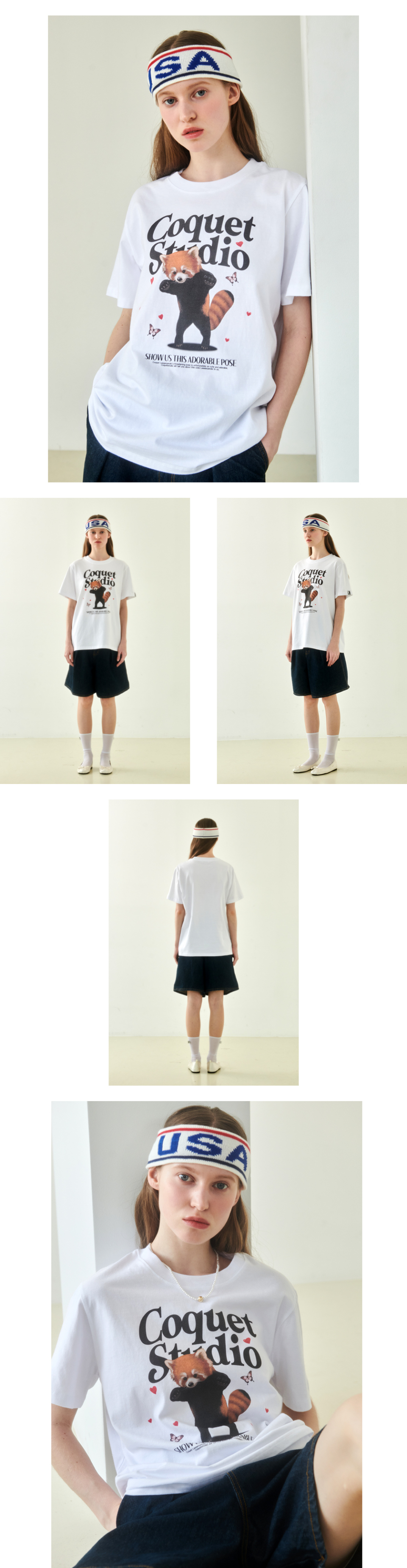 MUSINSA | COQUET [UNISEX] OUT BOXER LESSER PANDA T WHITE