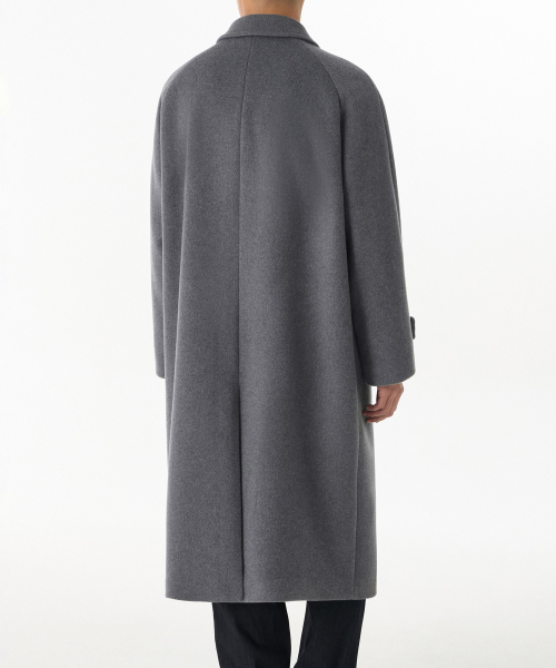 Пальто балмакаан оверсайз из кашемира Medium Gray