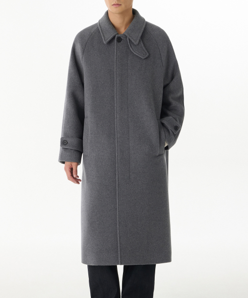 Пальто балмакаан оверсайз из кашемира Medium Gray