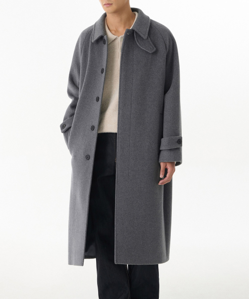 Пальто балмакаан оверсайз из кашемира Medium Gray