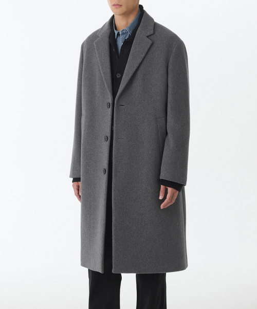 Базовое однобортное пальто (Medium Grey)