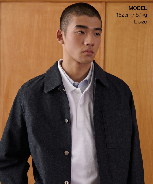 DENIM LIKE RELAXED MINIMAL куртка [DEEP INDIGO]