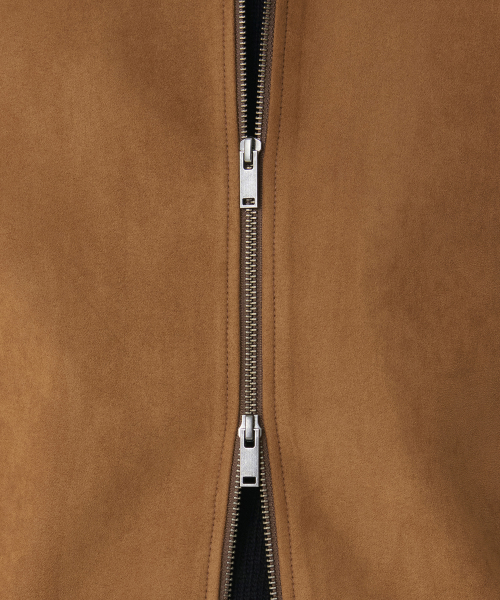 SYNTHETIC SUEDE MINIMAL BLOUSON куртка [DESERT BROWN]