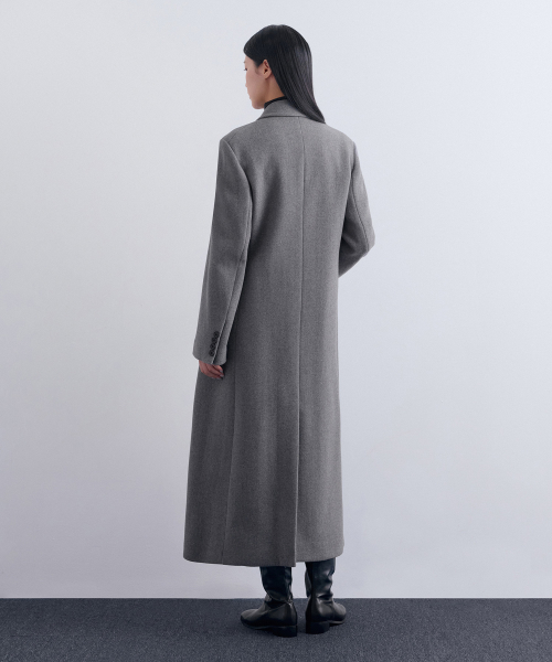 Женское макси-пальто из кашемира Tidy [Medium Grey]