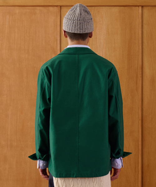BACK SATIN CHORE куртка [GREEN]