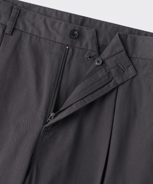 Широкие брюки карго с одной складкой [Dark Grey]