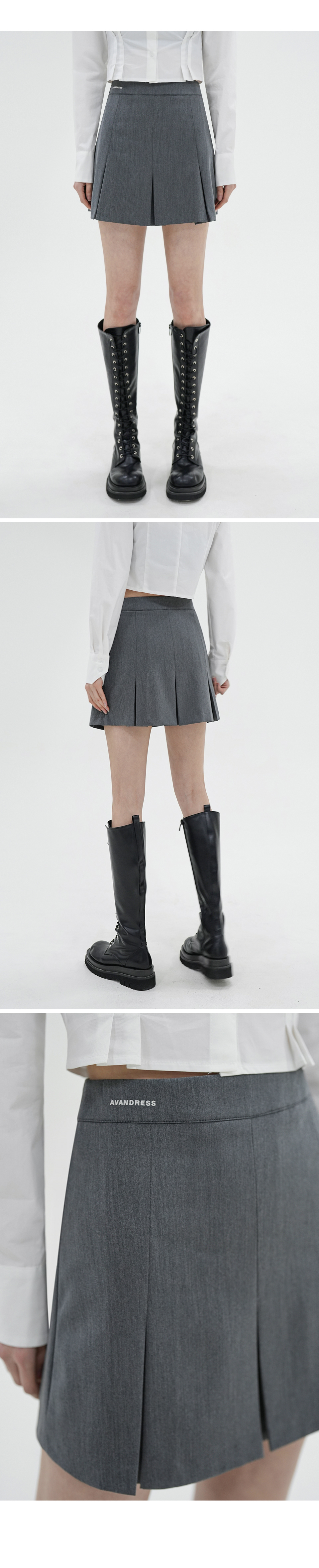 ★送料・関税込★AVANDRESS★STACEY PLEATS SKIRT★スカート★ MUSINSA公式 | AVANDRESS Stacey Pleated Skirt CHARCOAL