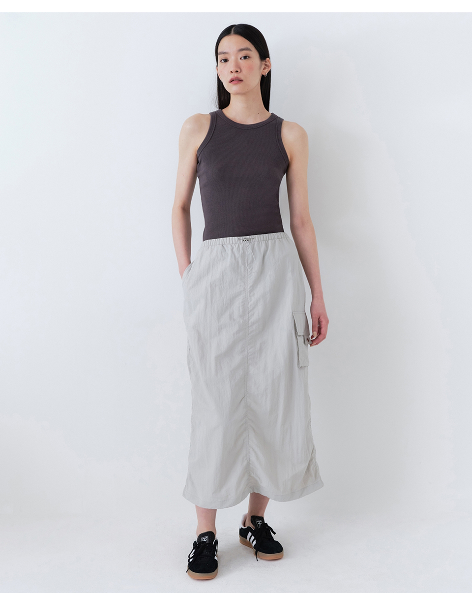 スカート musinsastandardwoman Women's Nylon Parachute Skirt Ash Grey MUSINSA公式 | MUSINSA STANDARD WOMAN Women's Nylon Parachute