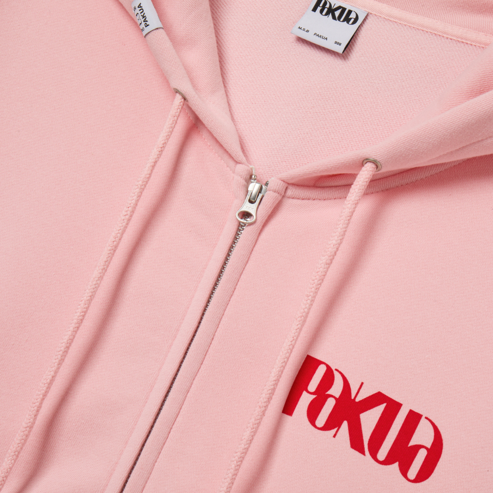 파쿠아(PAKUA) [2차리오더]MAGICAL ROUND HOODIE ZIP-UP_PINK - 사이즈