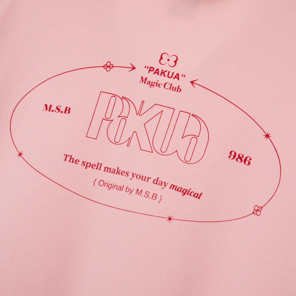 파쿠아(PAKUA) [2차리오더]MAGICAL ROUND HOODIE ZIP-UP_PINK - 사이즈