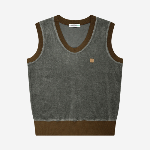 Винтажный махровый жилет Alarm Charcoal_Men