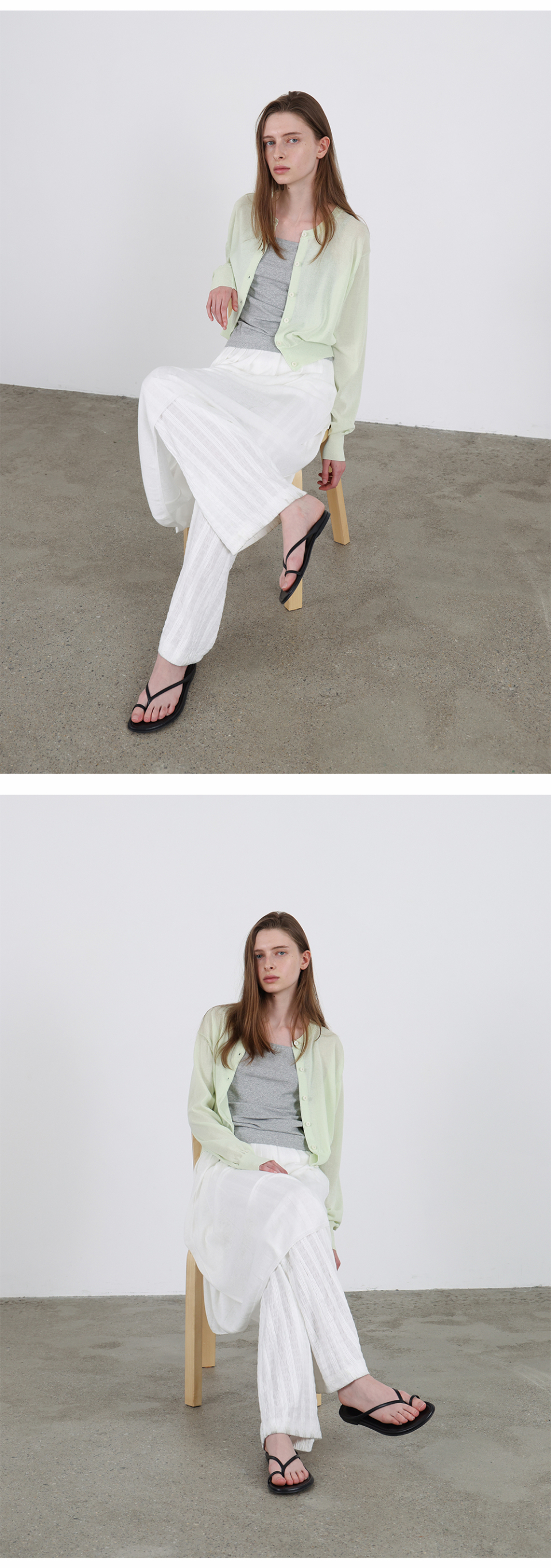 LEVAR ♥ Layered Slim Boots Cut Pants /追跡付 MUSINSA | LEVAR Layered Slim Boots Cut Pants - White