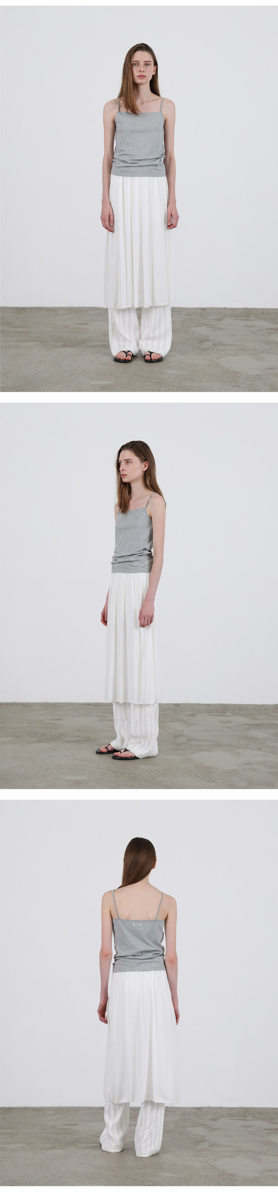 LEVAR ♥ Layered Slim Boots Cut Pants /追跡付 MUSINSA | LEVAR Layered Slim Boots Cut Pants - White