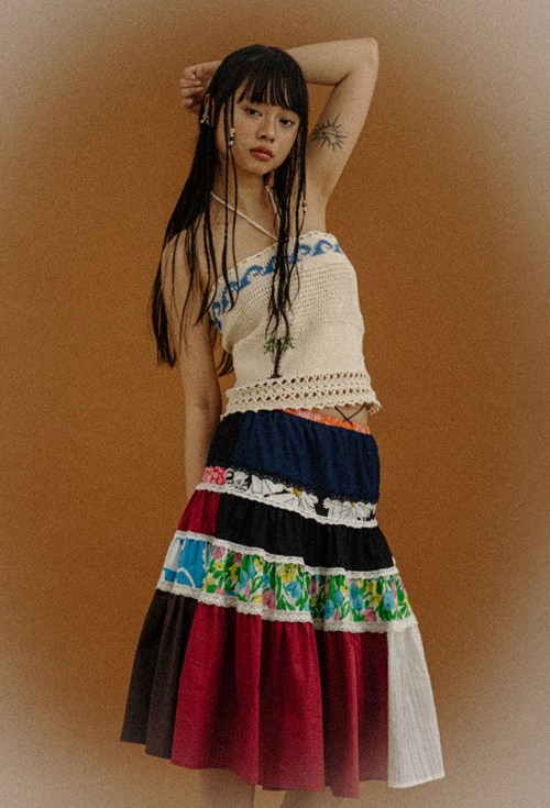 PALM TREE WAVE TWO-WAY KNIT
