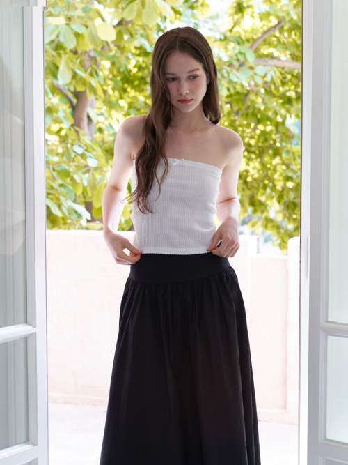 baby ribbon tube top white