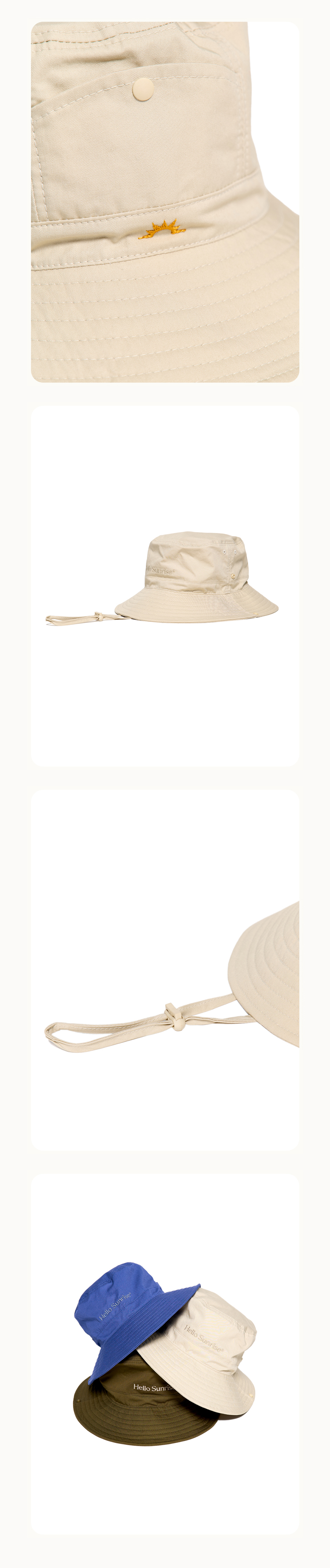 ★Hello Sunrise★ HS Travel Bucket Hat MUSINSA | HELLO SUNRISE HS Travel Bucket Hat_Beige