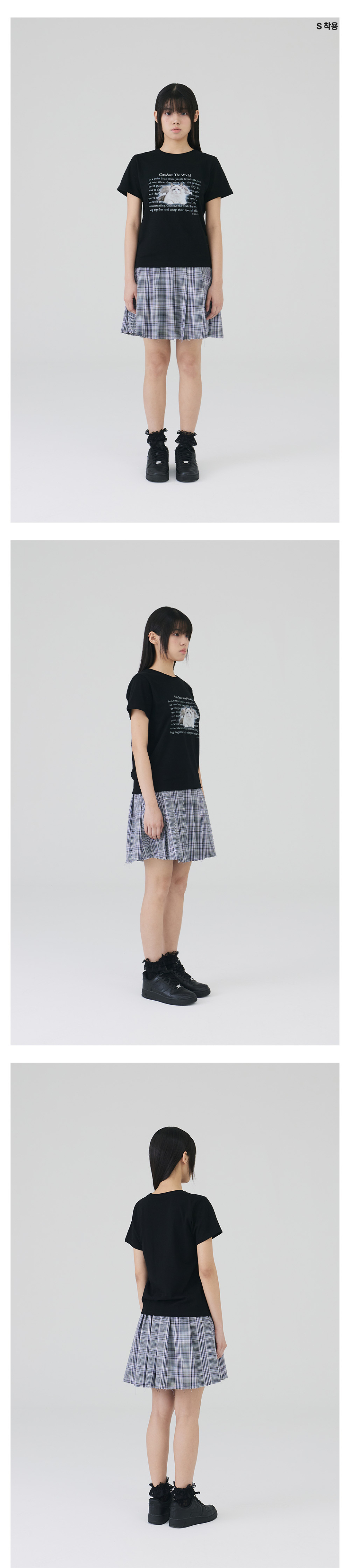 ★ ITZAVIBE★ ANGEL CAT VER4 T SHIRT BLACK IBB24UT10BK ☆ ITZAVIBE☆ ANGEL CAT VER4 T SHIRT BLACK IBB24UT10BK