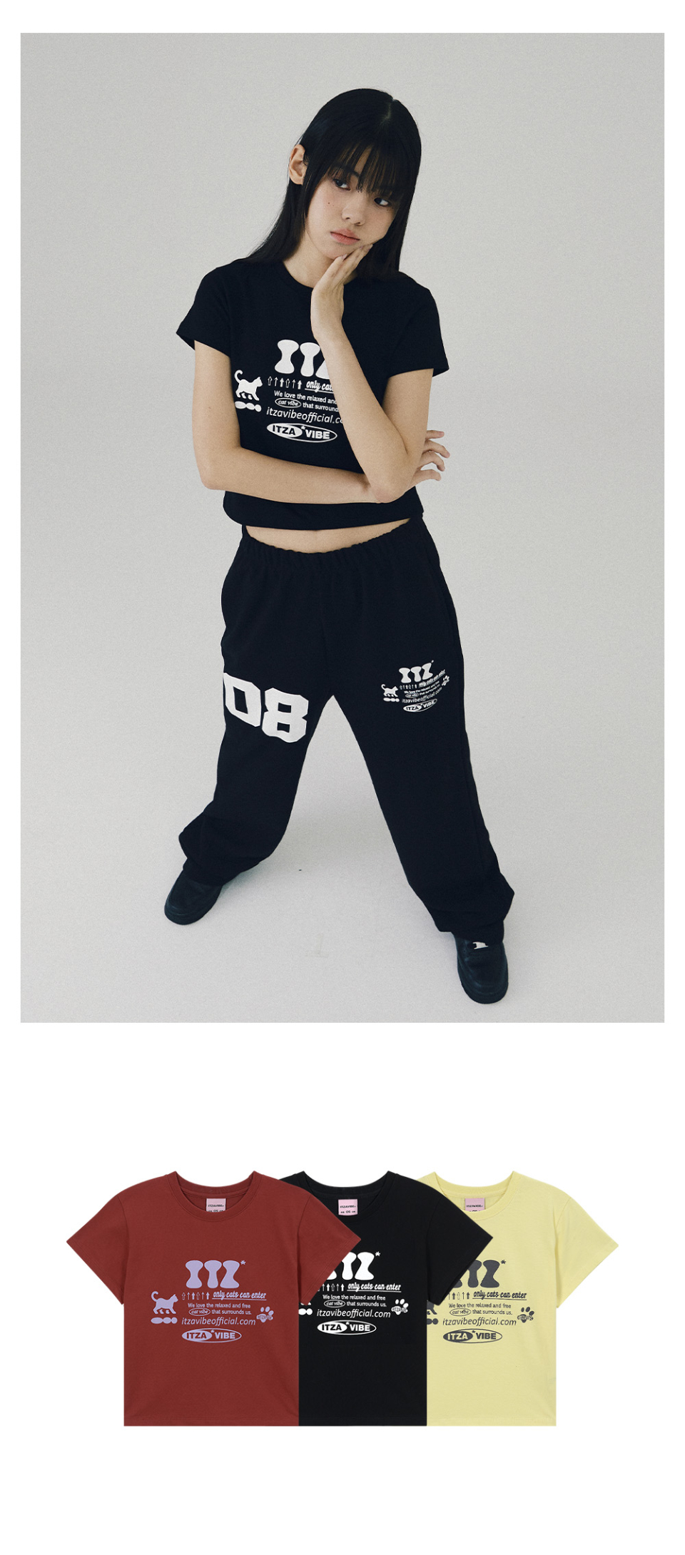 ◆ITZAVIBE◆ ITZ OFFICIAL LOGO T SHIRT BLACK IBB24UT04BK MUSINSA | ITZAVIBE ITZ OFFICIAL LOGO CROP T SHIRT - BLACK