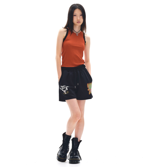 RIBBED SLEEVELESS_BRICK