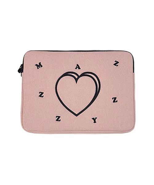signature heart laptop pouch (indi pink)(13inch/15inch)