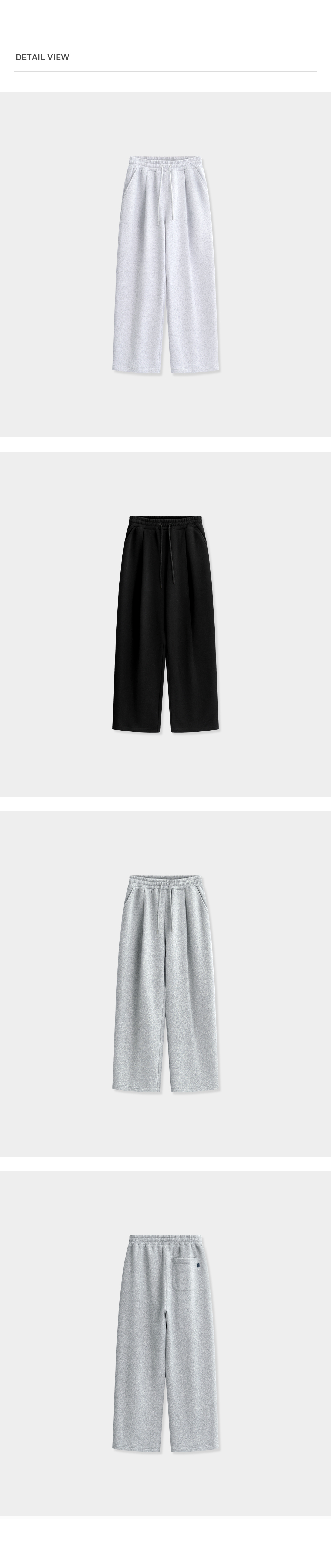 MUSINSA | AGOD One tuck wide sweat pants - 3 COLOR [Non