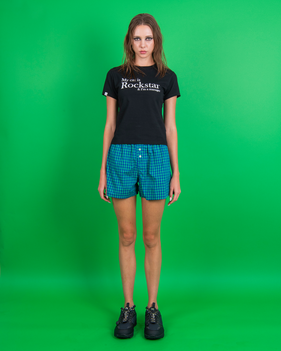 MUSINSA公式 | JOEGUSH My cat is Rockstar (CROP VER.) (Black)