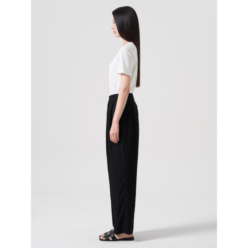 Широкие брюки из вискозы Black (324621LY25)