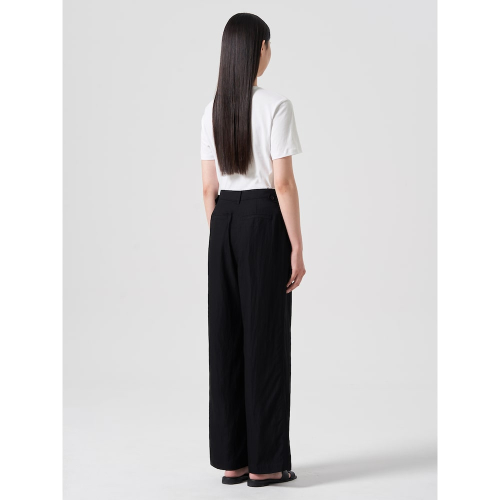 Широкие брюки из вискозы Black (324621LY25)