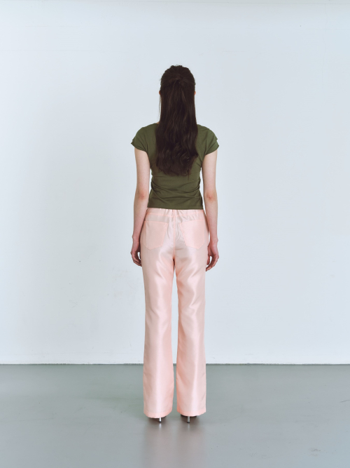 Glossy Silky Pants PeachRose