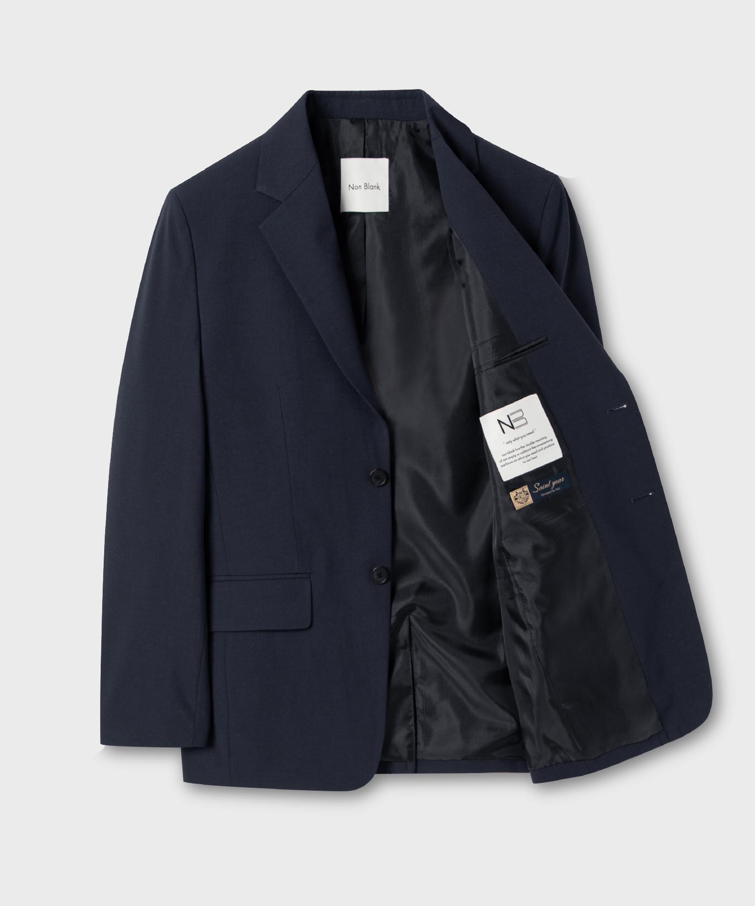 [SAINT YEAR] SEMI OVER FIT SET-UP SUIT_DARK NAVY