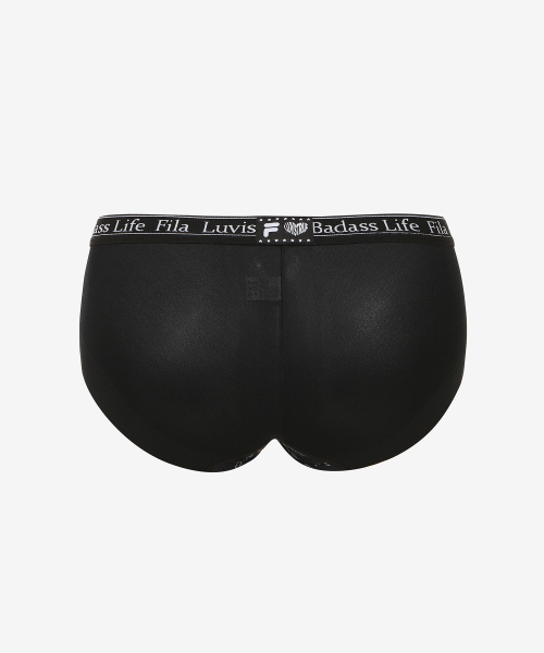 [FILA UNDERWEAR X LUVISTRUE] BELLO PATTERN PANTY(BLACK)